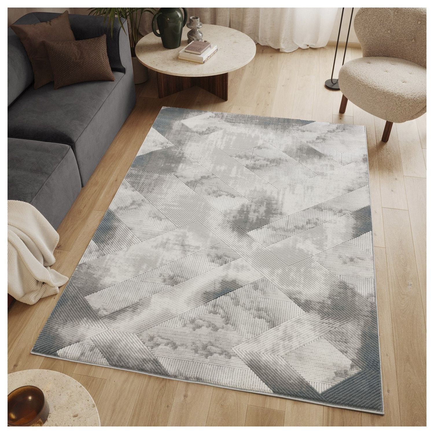 Geometrix - Contemporary Rug With 3D Effect Icona Home Decor