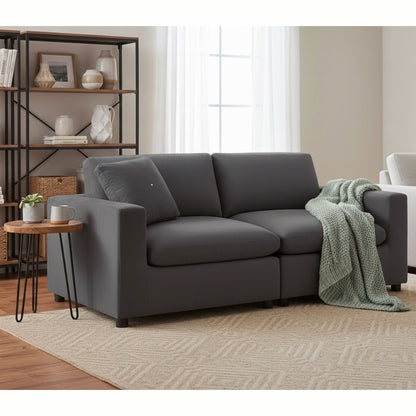 Caylie - Modular 2 Piece Sofa - Charcoal Ridgecrest Home