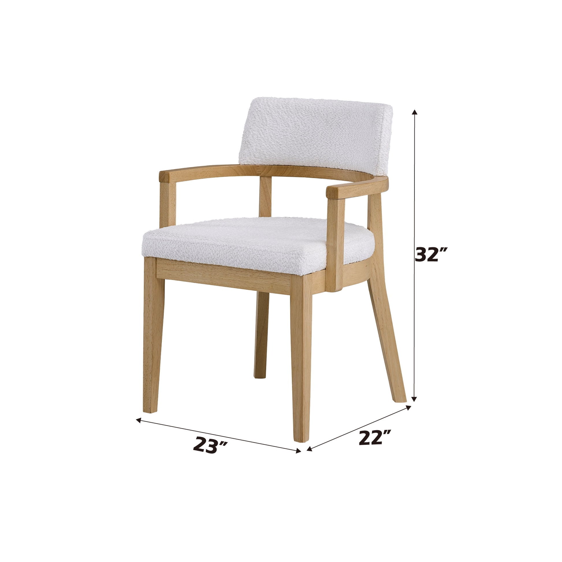 Kasem - Gorge Fabric Side Chair (Set of 2) - White Acme
