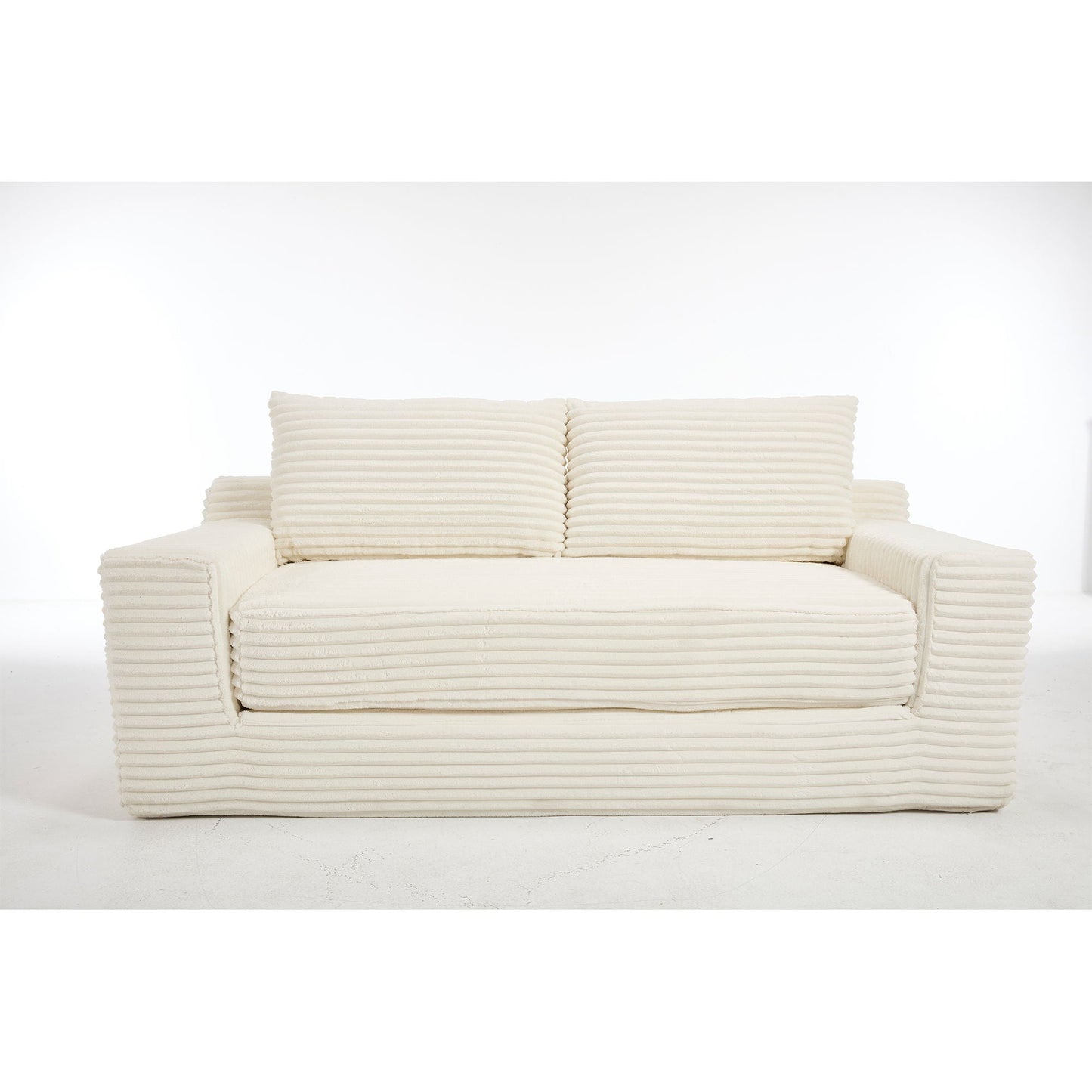 Convertible Loveseat Sofa Bed With Memory Foam & Steel Frame Home Essentials