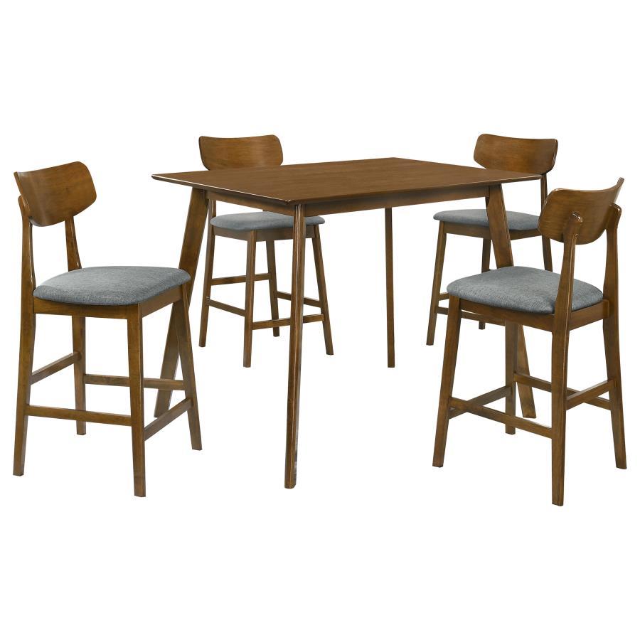 Robbie - 5 Piece Counter Height Dining Set - Walnut Coaster Fine Furniture