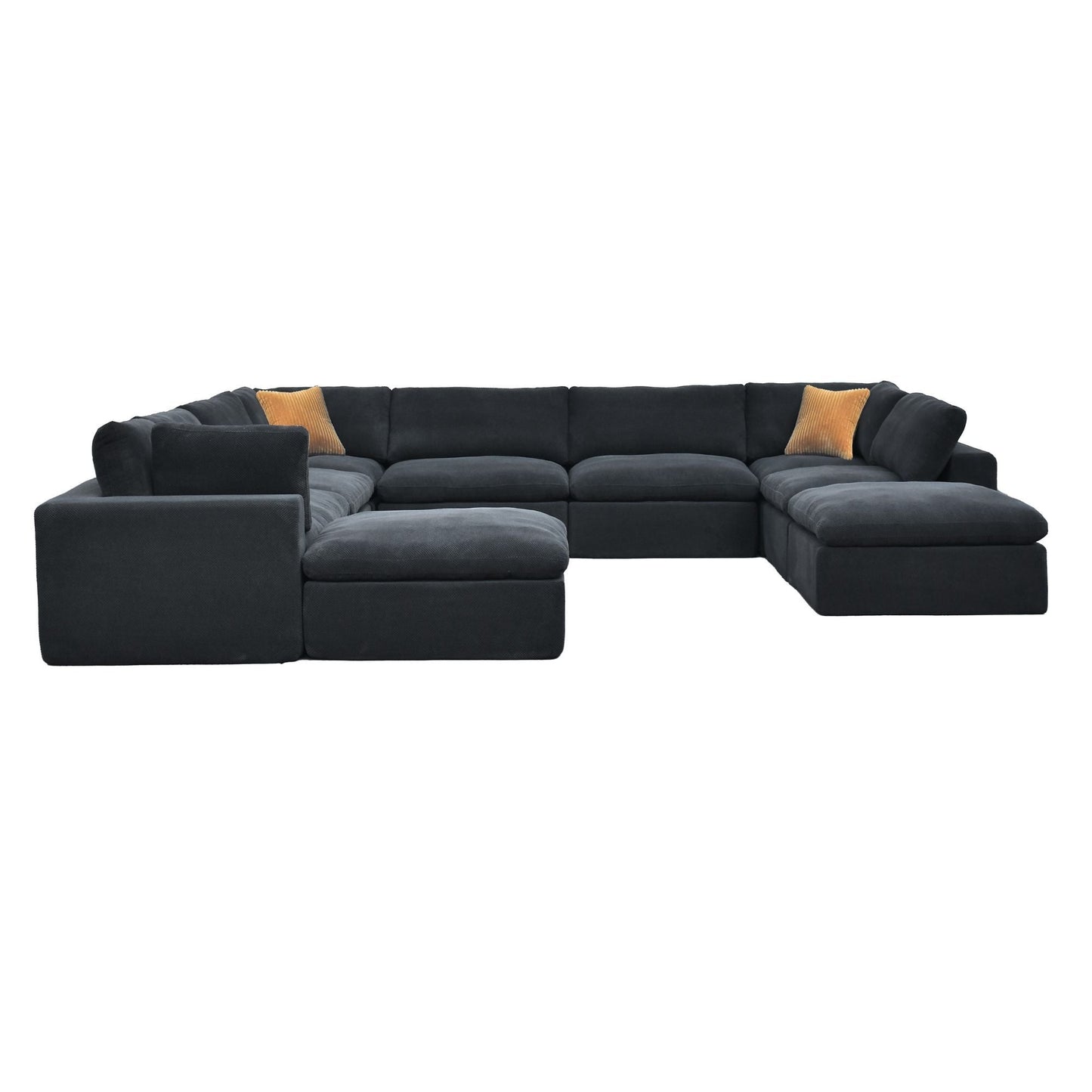 Custom Configuration Modular Sectional With Toss Pillows Home Essentials