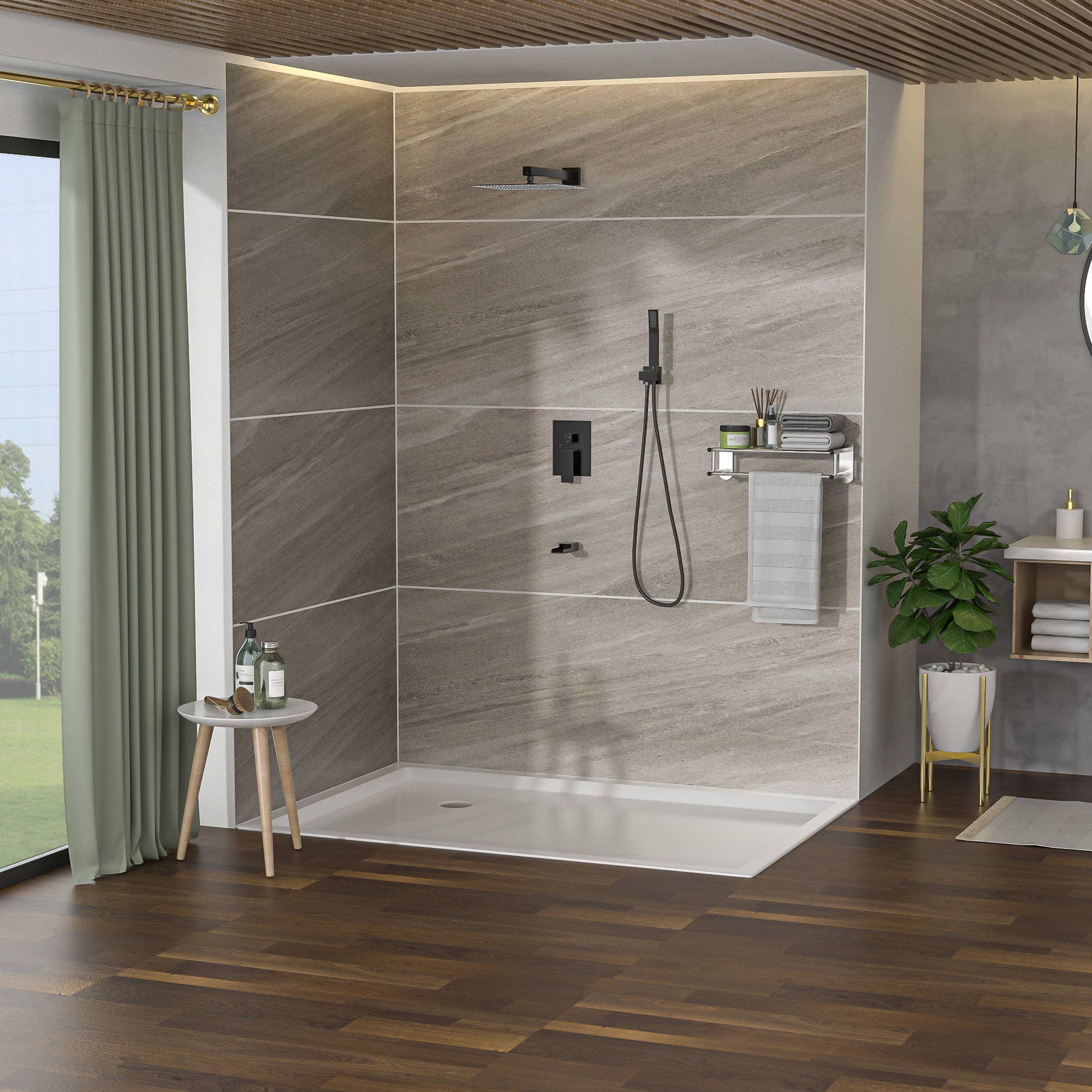 10" Wall Mounted Square Shower System With Rough In Valve Daily Nest