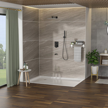10" Wall Mounted Square Shower System With Rough In Valve Daily Nest