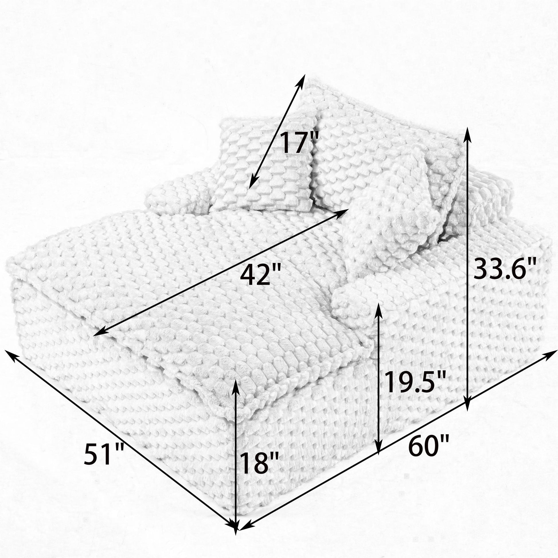 Harbor - Luxury Sofa Turtle Fleece Fabric Home Essentials
