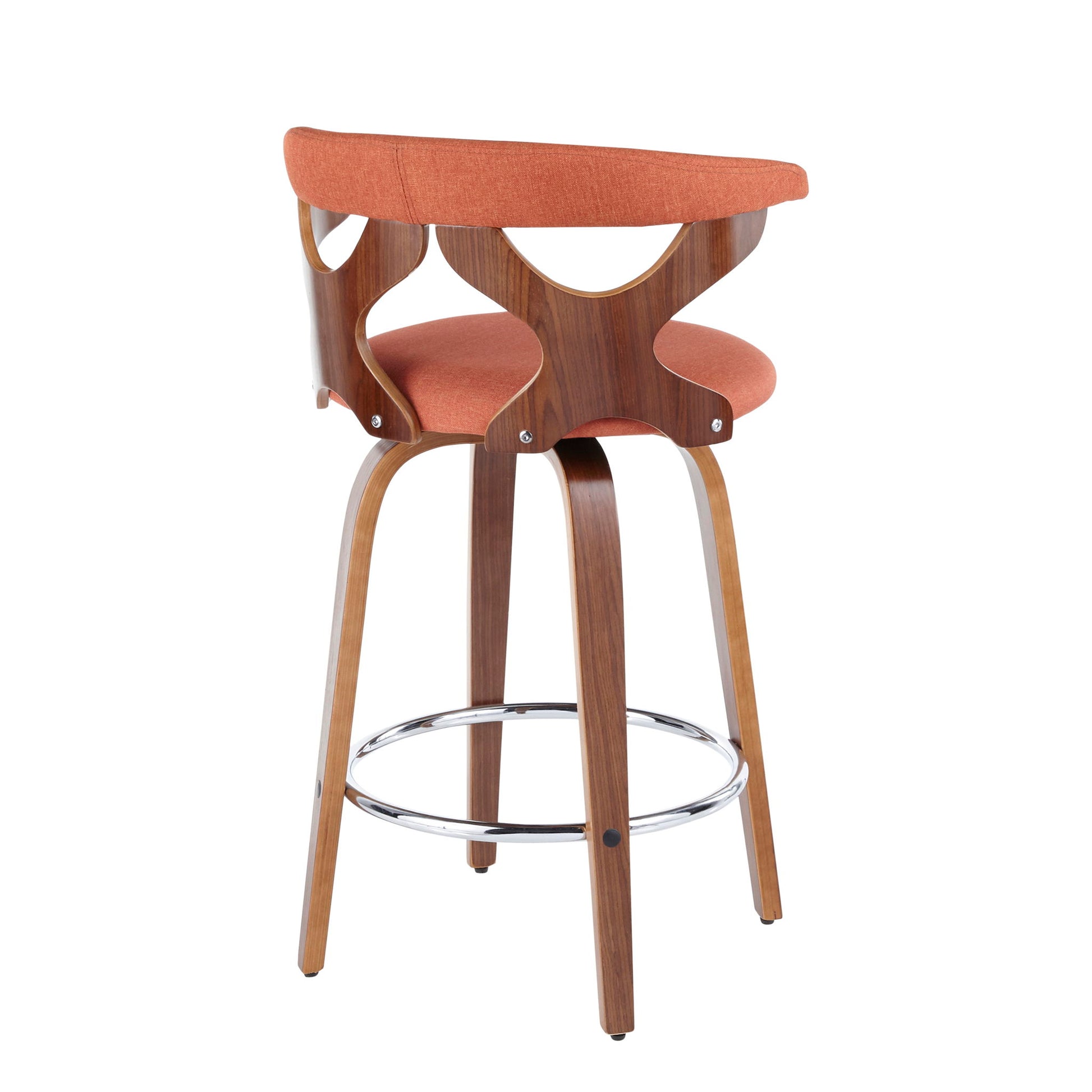 Gardenia - Mid Century Modern Fixed Height Counter Stool With Swivel (Set of 2) Lumi Source