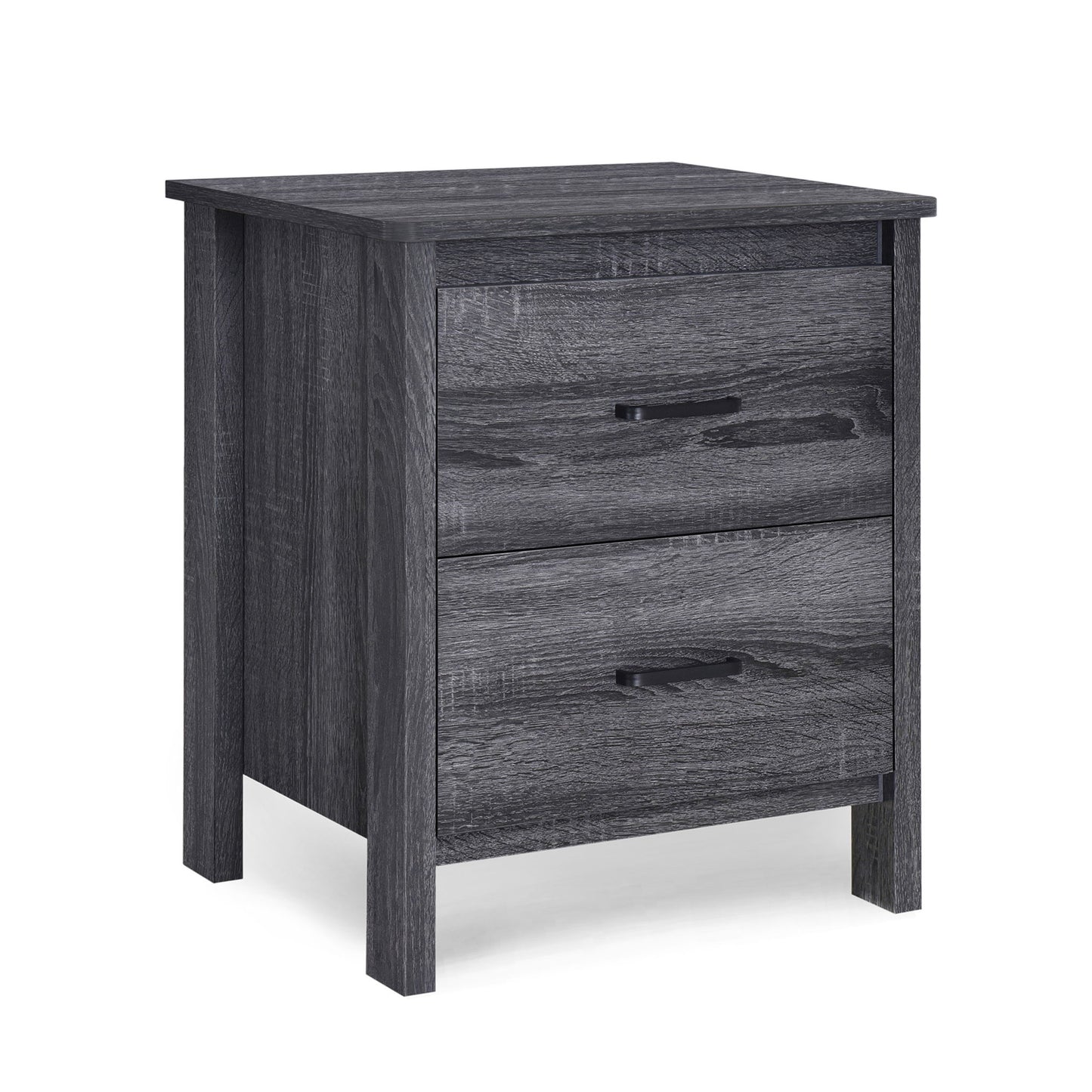 Titeca - Contemporary Wood 2 Drawer Nightstand Noble House