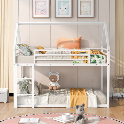 House Bunk Bed With Built In Ladder Hearth and Haven