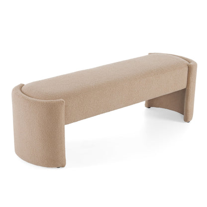 Simple Long Ottoman Bench - Light Camel Noble House