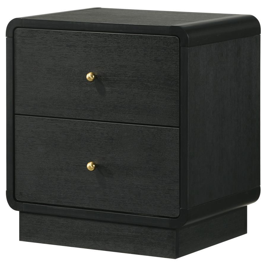 Cavelle - 2-Drawer Nightstand Bedside Table - Black Coaster Fine Furniture