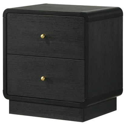 Cavelle - 2-Drawer Nightstand Bedside Table - Black Coaster Fine Furniture