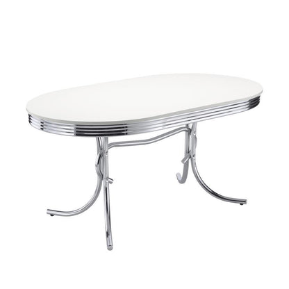 Retro - Oval Dining Table Set CoasterEveryday