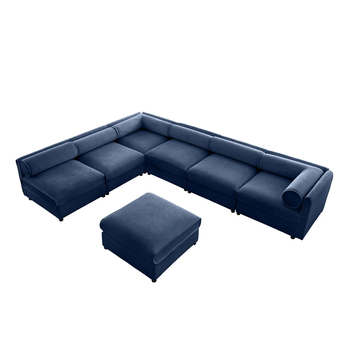 Modern Modular Sectional Sofa With Storag, Contemporary Cylindrical Design Home Essentials