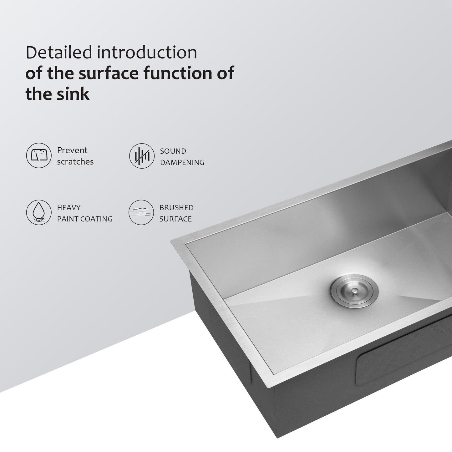 32" Undermount Kitchen Sink With, Single Bowl - Brushed Nickel Daily Nest