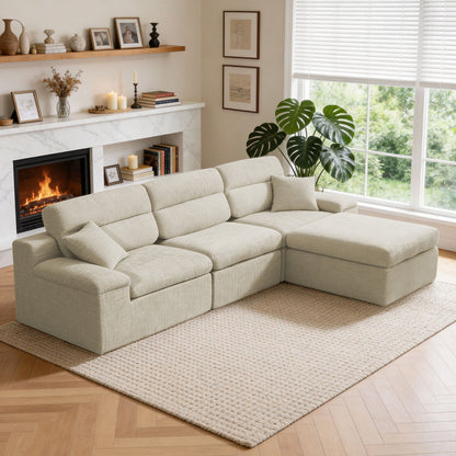 Corner Chaise Sofa With High Backrest Home Essentials