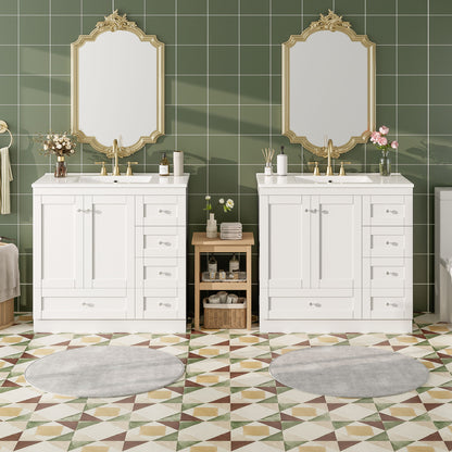 Shaker Free Standing Bathroom Vanity Cabinet With Sink, Soft Close Drawers, Soft Close Doors Hearth and Haven