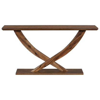 Console Table With Cross Leg Base And Reinforced Support Plate Noble House