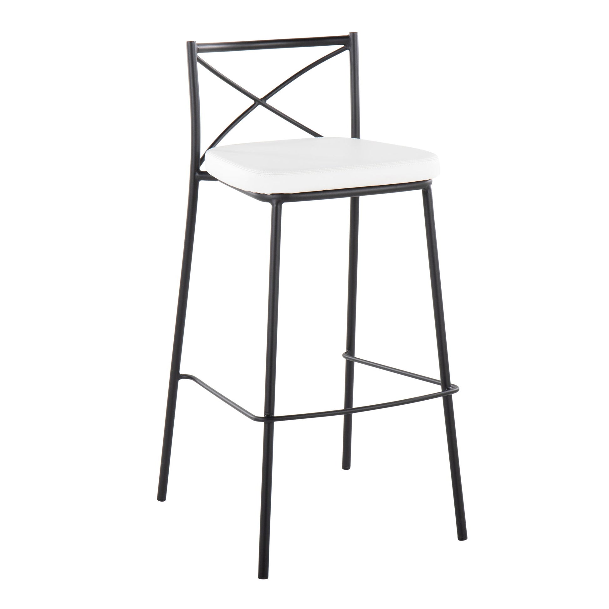 Modern Charlotte - Contemporary Fixed Height Barstool (Set of 2) Lumi Source