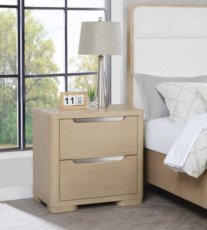 Ladera - 2-Drawer Nightstand Bedside Table - Light Elm Coaster Fine Furniture