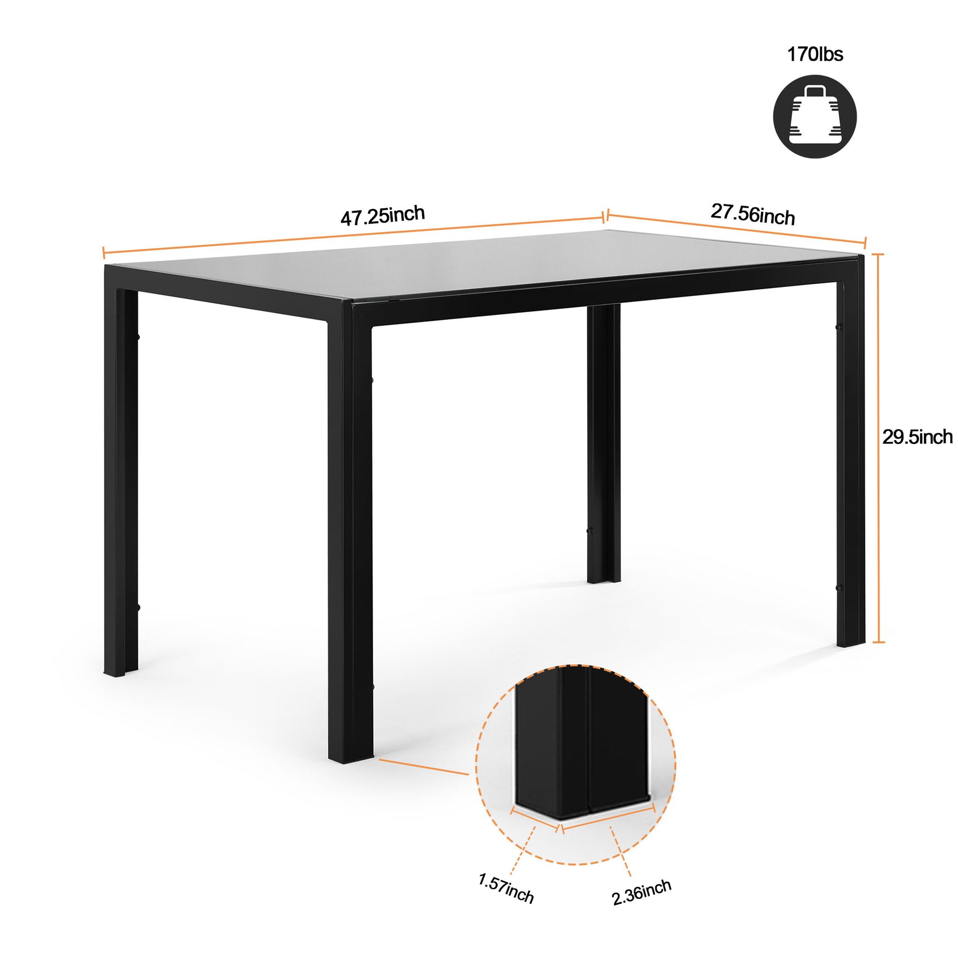 Dining Table - Black Home Essentials
