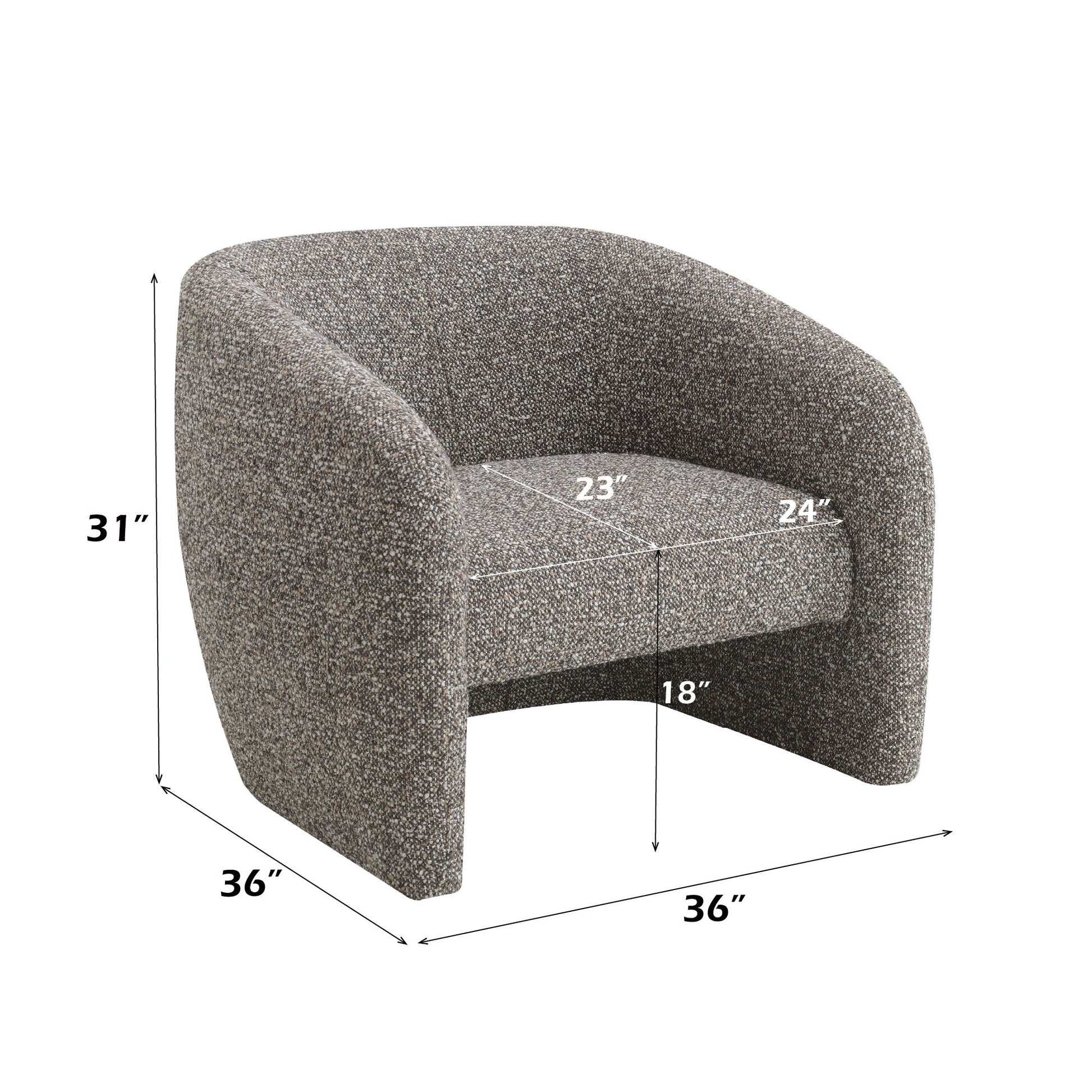 Livia - Accent Chair - Brown / Gray Acme