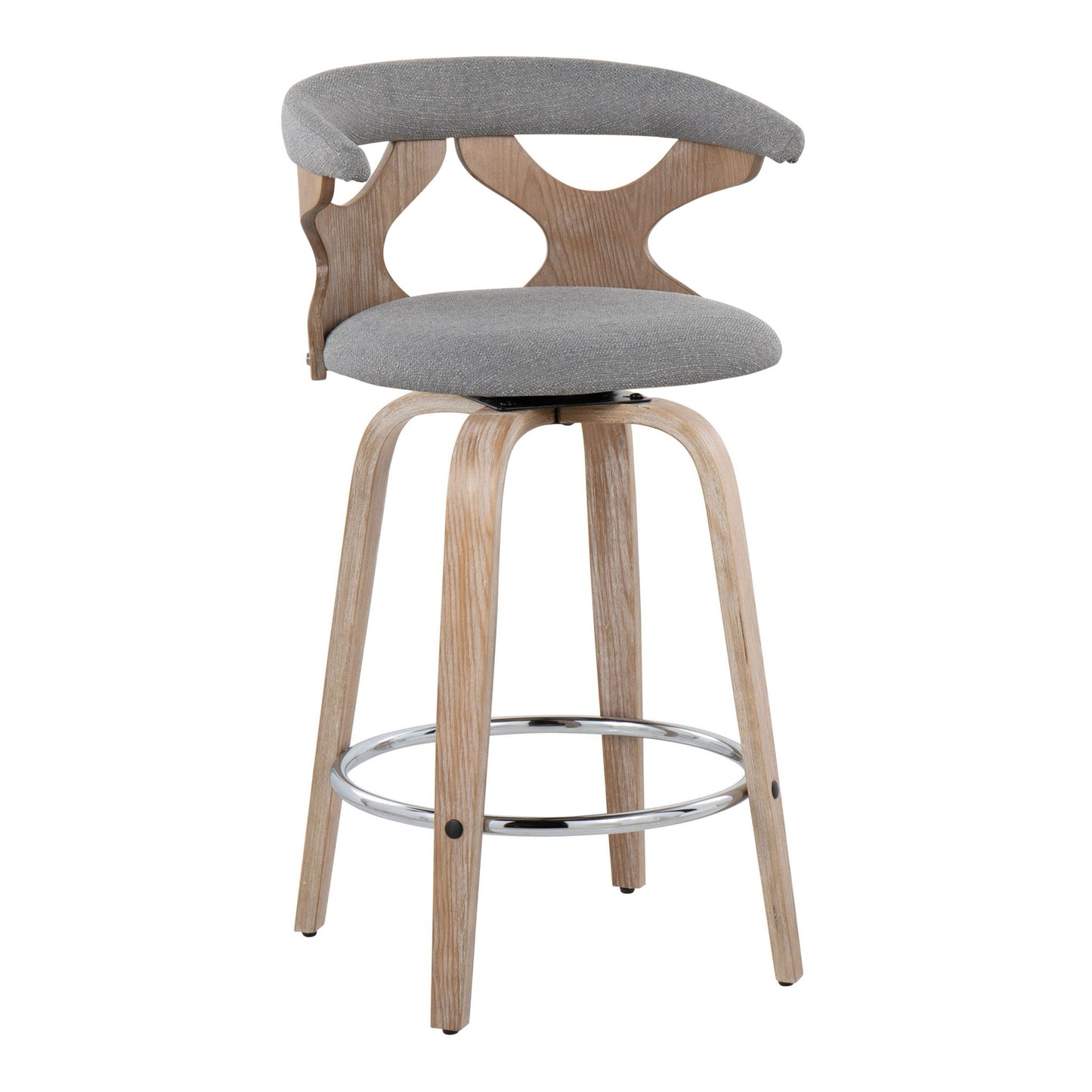 Gardenia - Mid Century Modern Fixed Height Counter Stool With Swivel (Set of 2) Lumi Source