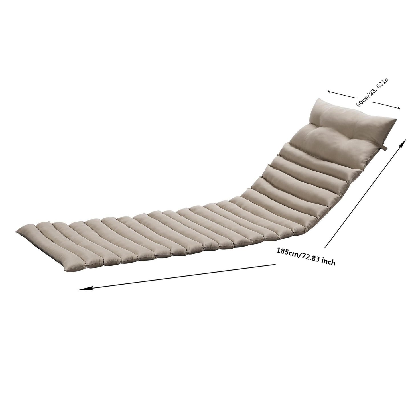 2 Piece Outdoor Chaise Lounge Chair Cushion Set Home Essentials
