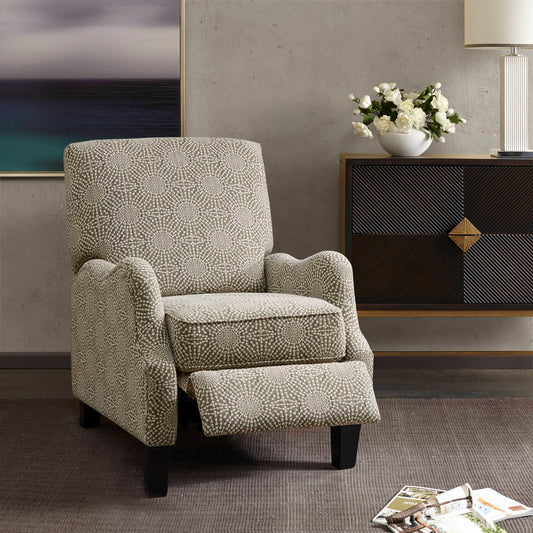 Hoffman - Push Back Recliner - Beige Multi Madison Park