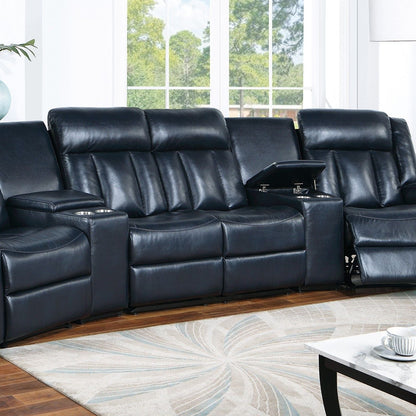 Reclining Sectional Sofa Set With Console Cup Holders USB Ports And Track Arms Home Essentials