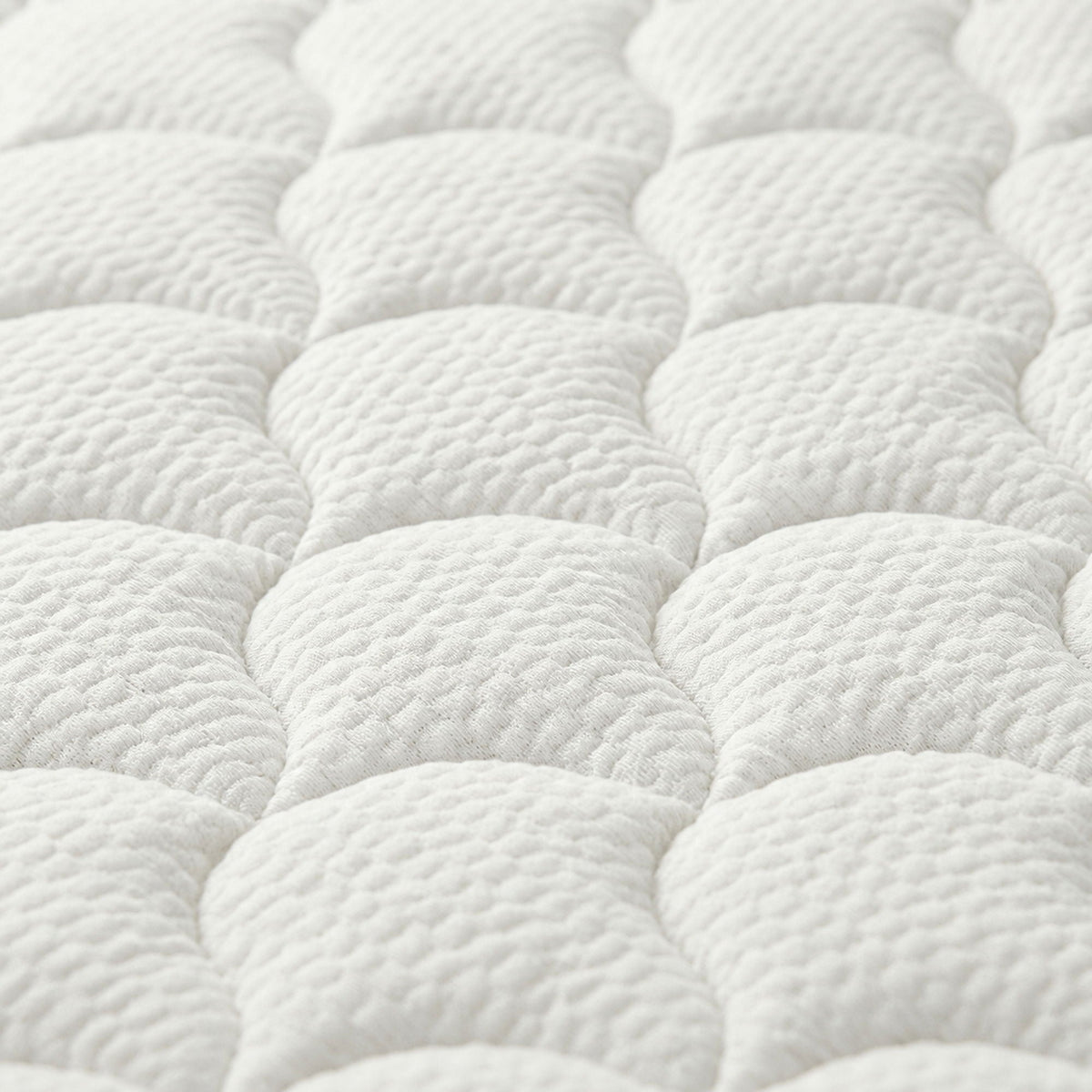 6" Medium Feel Comfort Foam Mattress With Textured Quilted Cover - White - Twin Daily Nest