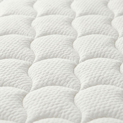 6" Medium Feel Comfort Foam Mattress With Textured Quilted Cover - White - Twin Daily Nest