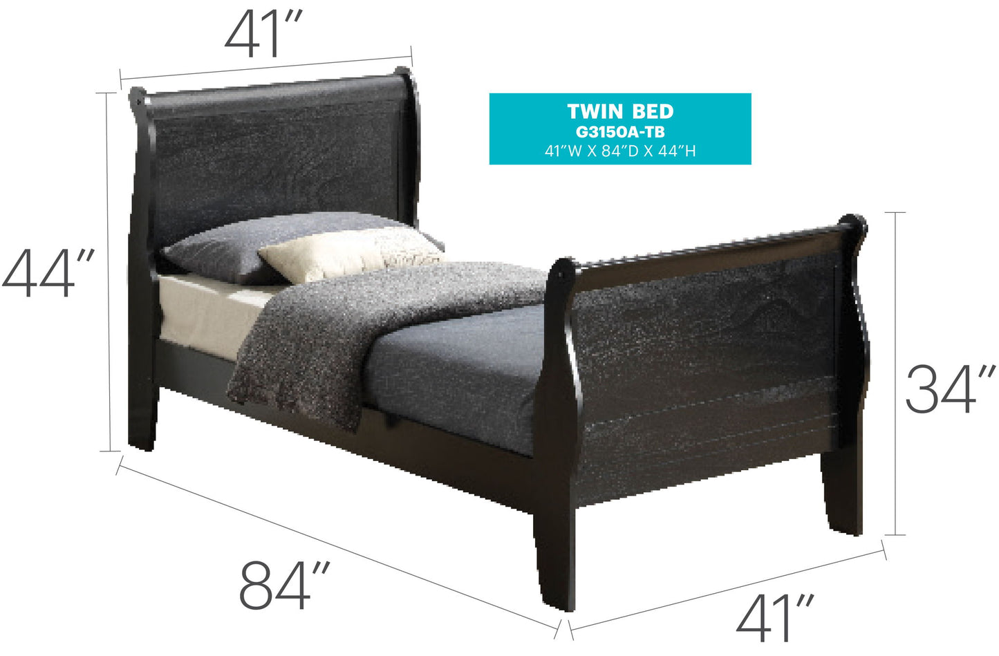 Panel Sleigh Bed Glory Furniture