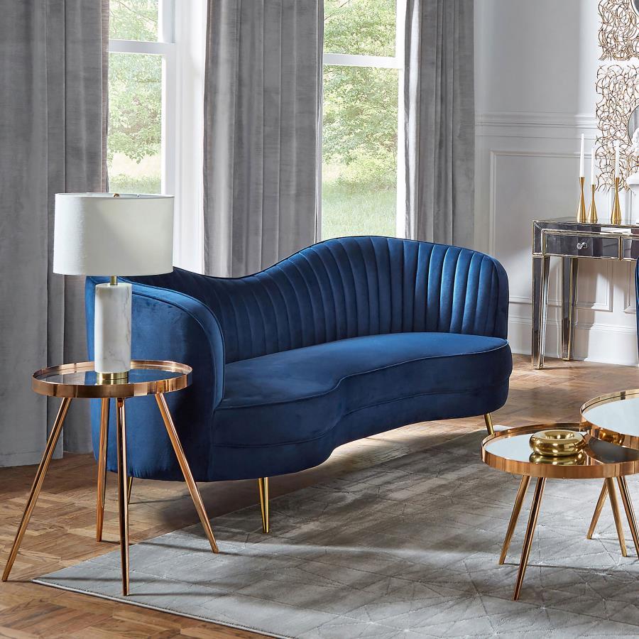 Sophia - Upholstered Channel Tufted Loveseat CoasterEssence