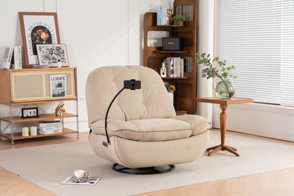Power Recliner Swivel Glider USB Charger With Bluetooth Music Player, Sleep, Working, Game And Leisure Home Essentials