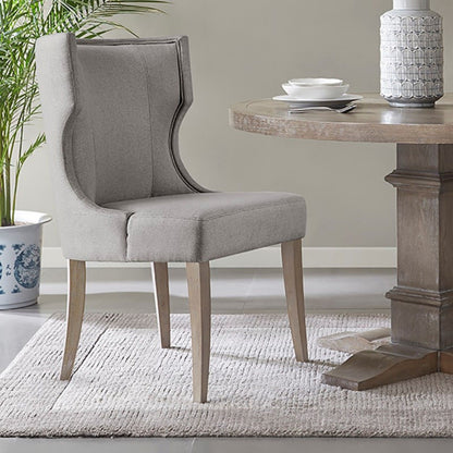 Upholstered Wingback Dining Chair - Light Gray JLA