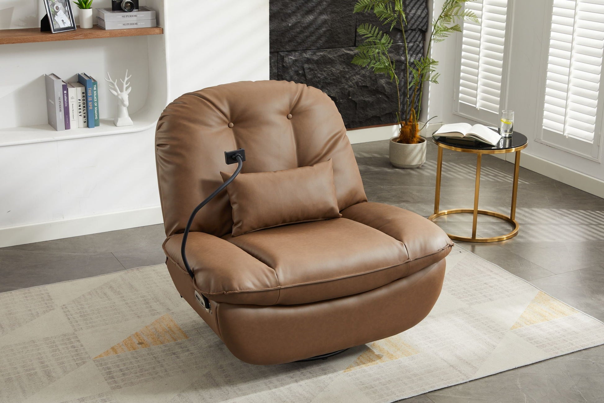 Power Recliner Swivel Glider USB Charger With Bluetooth Music Player, Sleep, Working, Game And Leisure Home Essentials