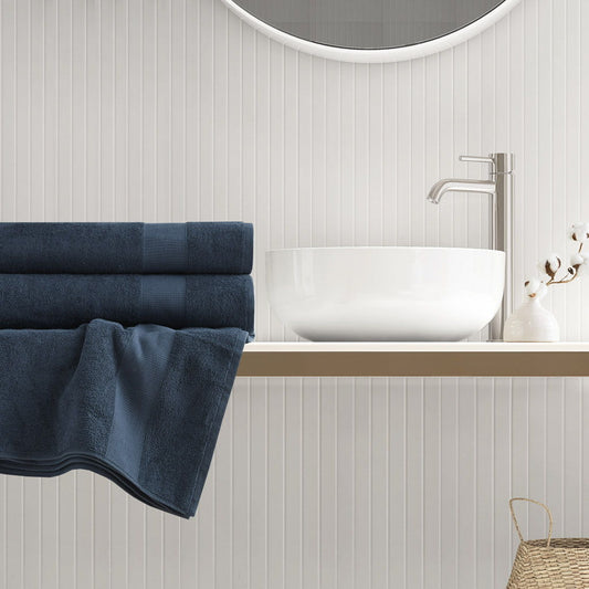 Premium Turkish Cotton 500GSM Plush 2 Piece XL Towel Set - Navy Super Listing
