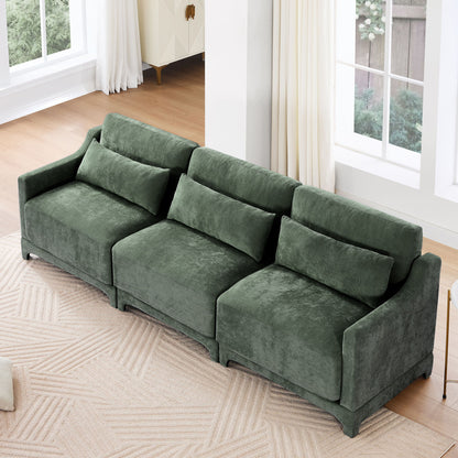 Elegant Sofa With Ergonomic Design And Lumbar Pillows Home Essentials