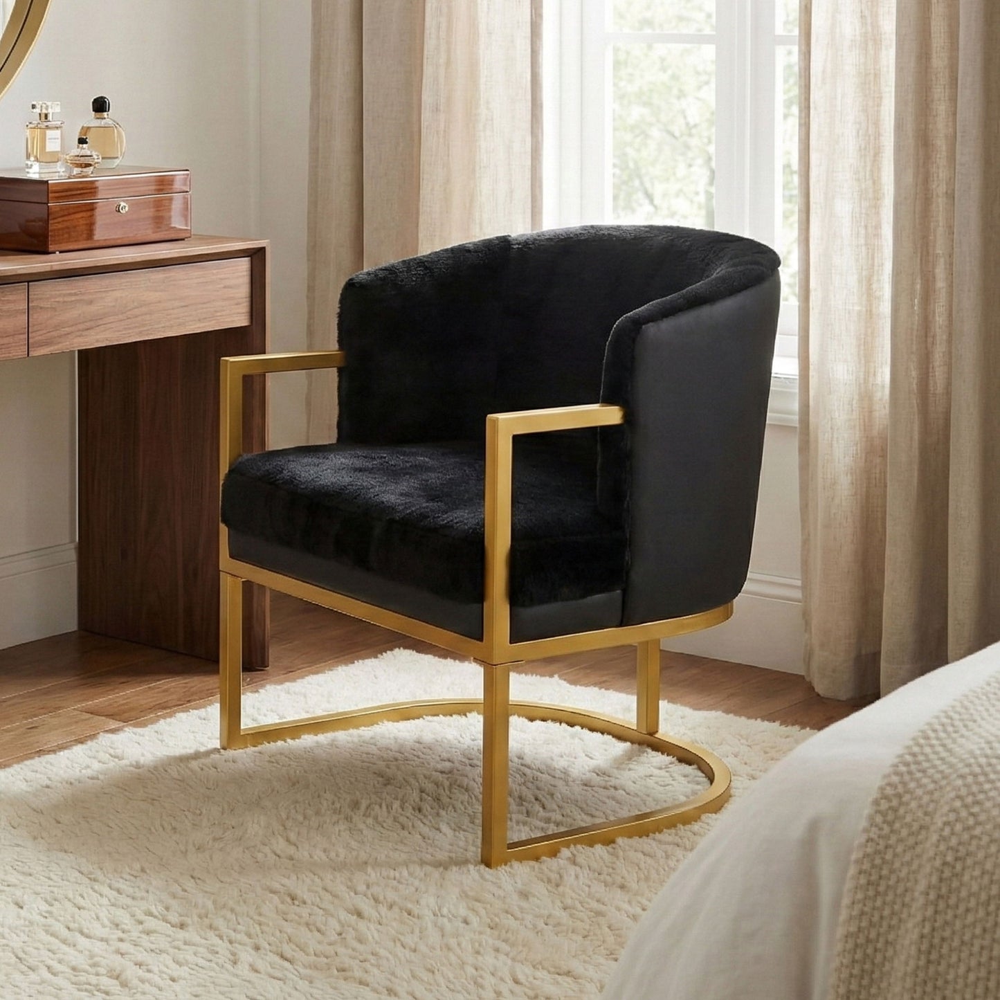 Upholstered Reading Accent Armchair For Living Room Noble House