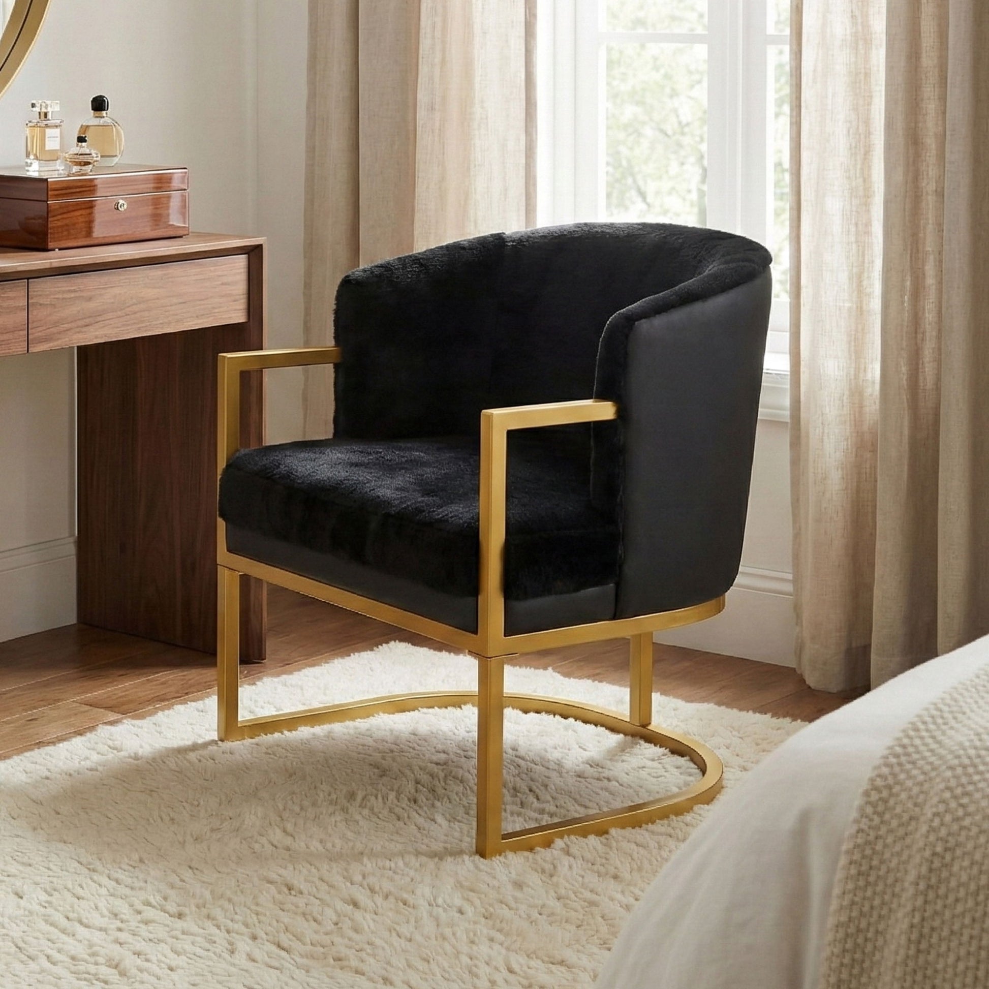 Upholstered Reading Accent Armchair For Living Room Noble House
