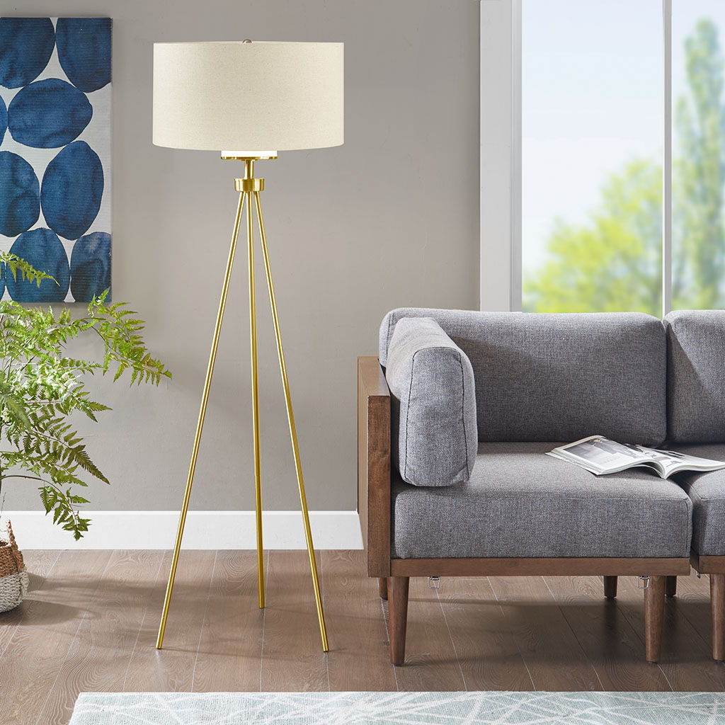 Pacific - Tripod Floor Lamp - Gold