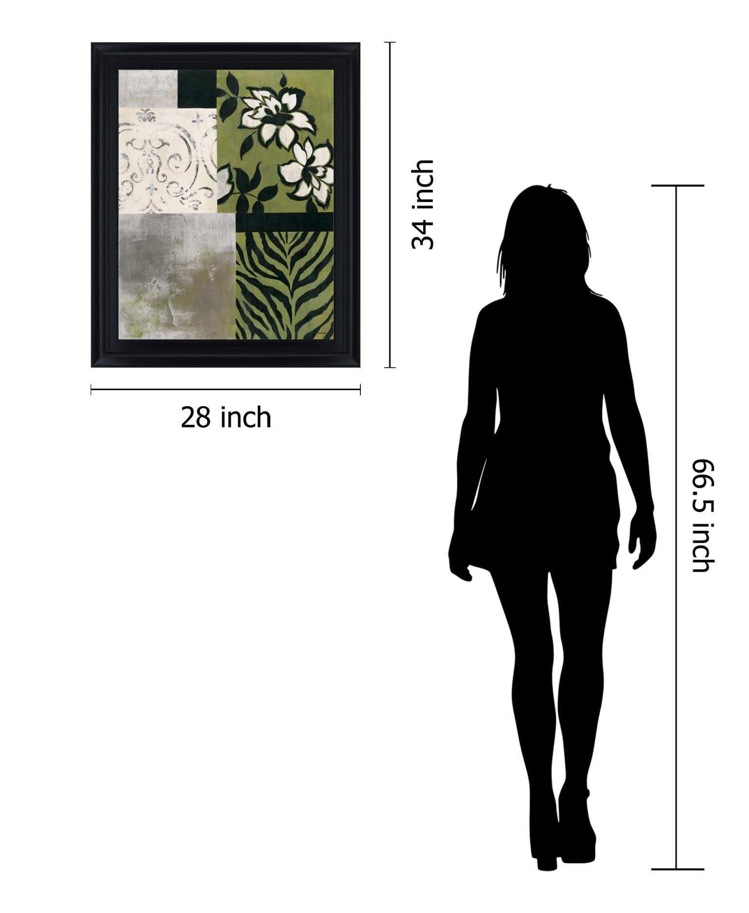 Verdant Mélange - 28" x 34" Framed Wall Art Classy Art