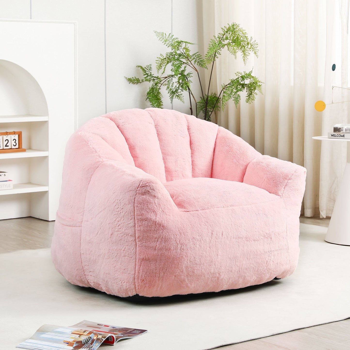 Beanbag Chair, Beanbag Sofa Chair With Armrests Stuffed High Density Foam Home Essentials