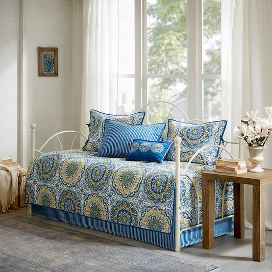 Tangiers - Reversible Daybed Cover (Set of 6) - Blue