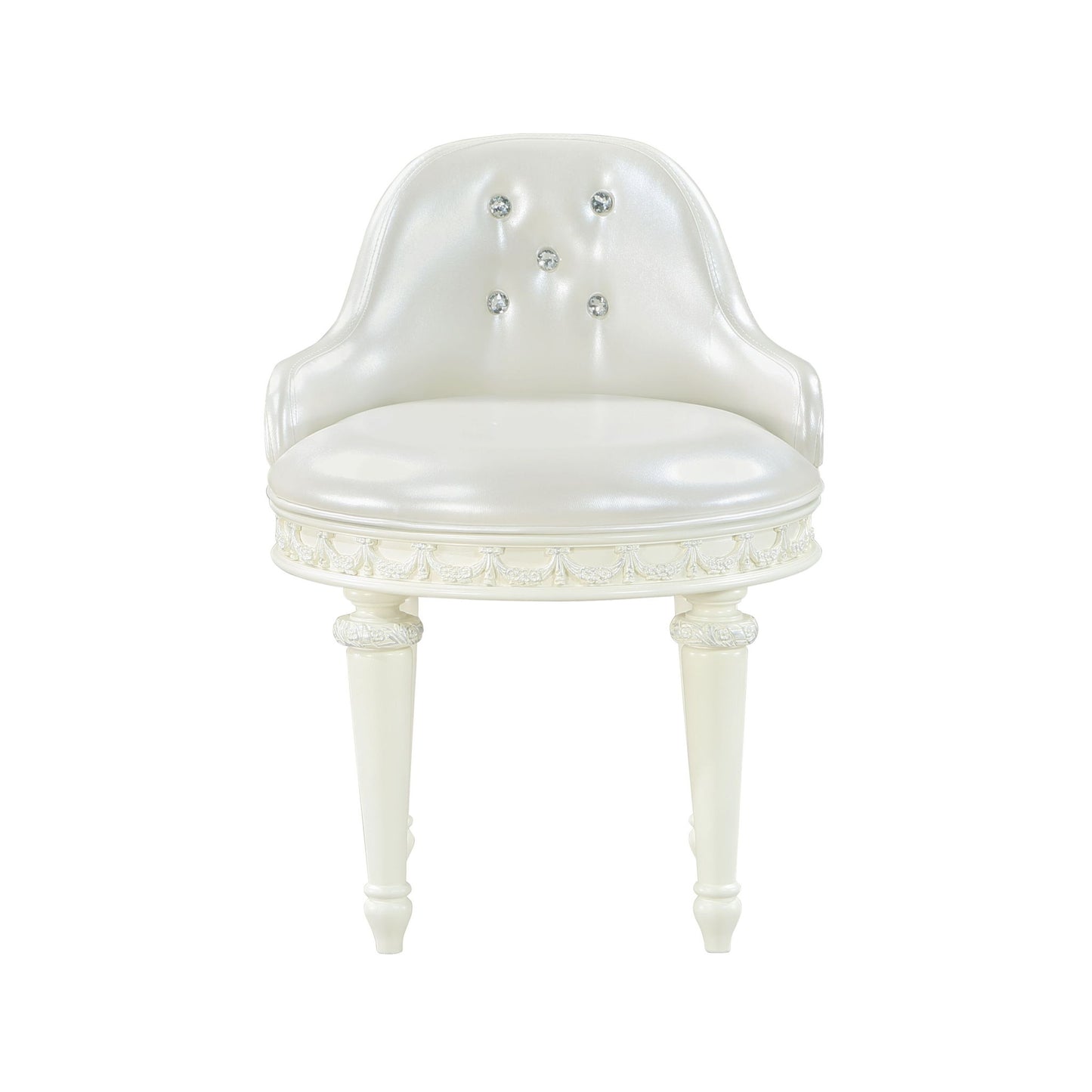Dorothy - Vanity Chair With Swivel Chair Only - Ivory Acme