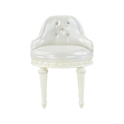 Dorothy - Vanity Chair With Swivel Chair Only - Ivory Acme