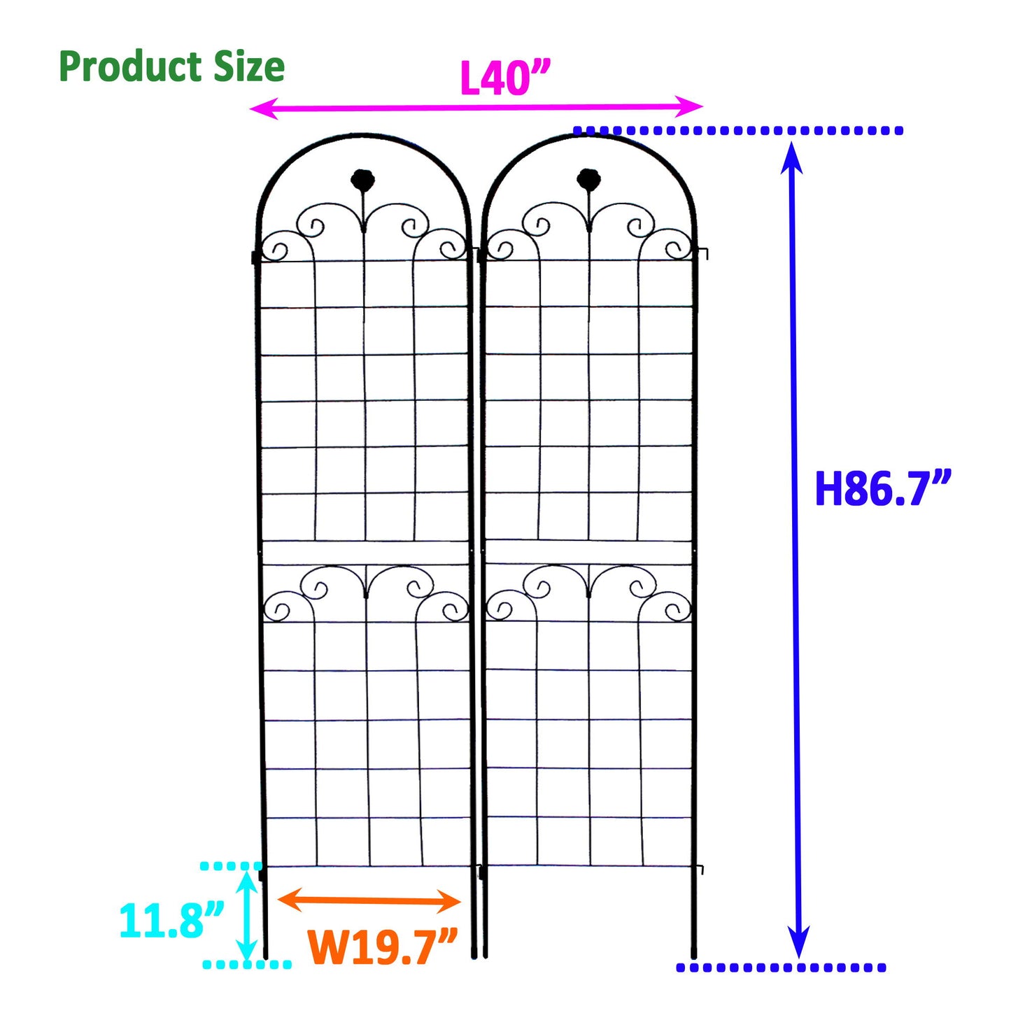 Metal Garden Trellis For Climbing Plants Outdoor Rustproof Plant Support Rose Trellis Netting Trellis Daily Nest