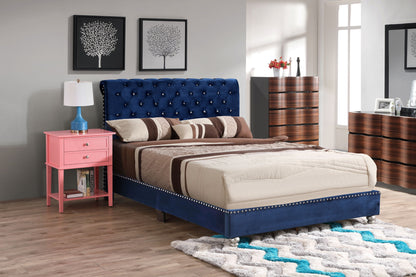 Elegant Transitional Upholstered Bed Glory Furniture