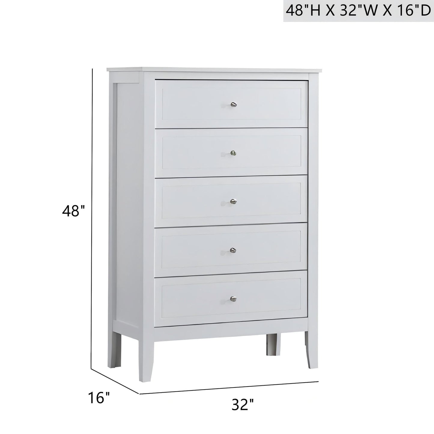 Daniel - Chest, 5 Drawer Storage Unit Glory Furniture