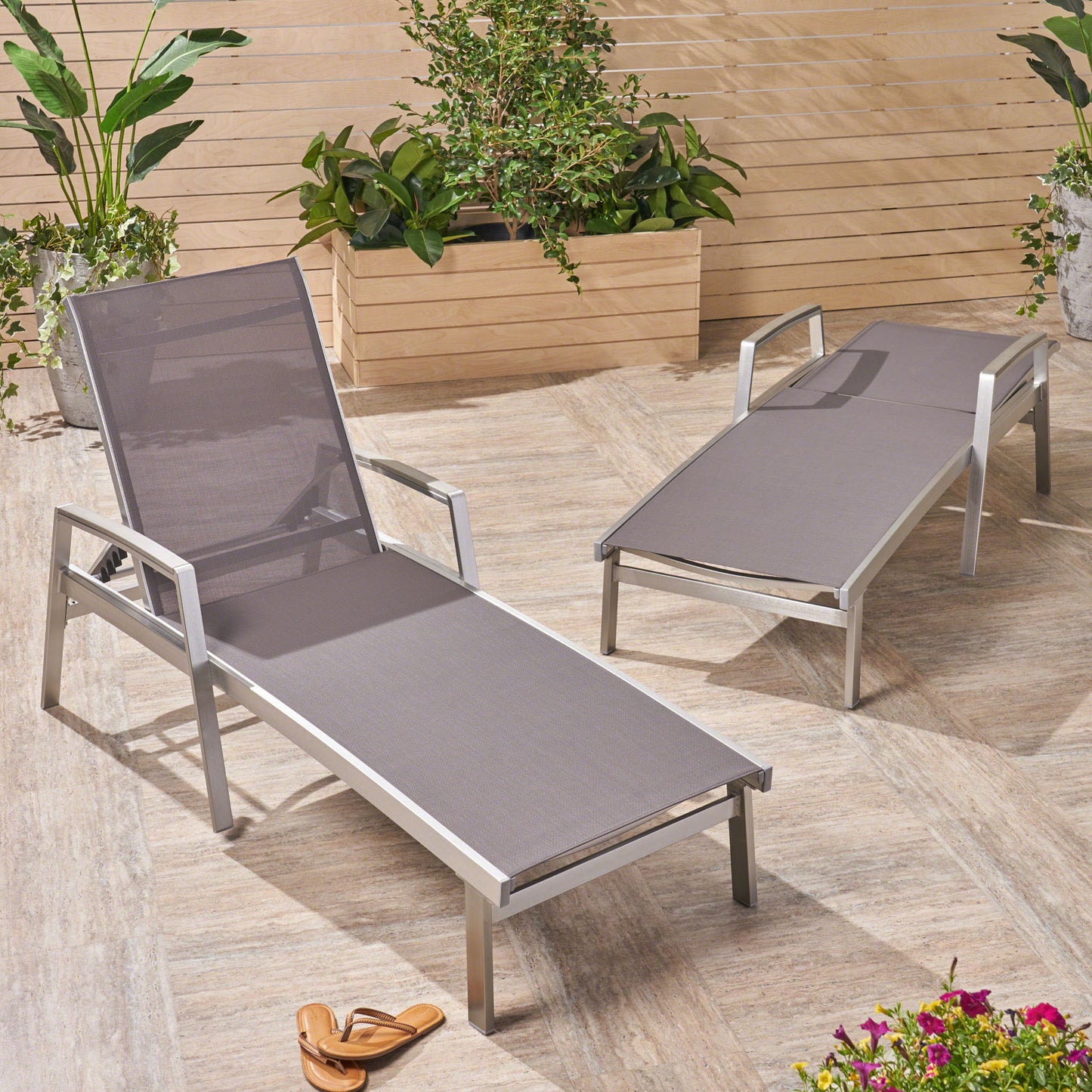 Oxton - Chaise Lounge Stylish Outdoor Seating Noble House